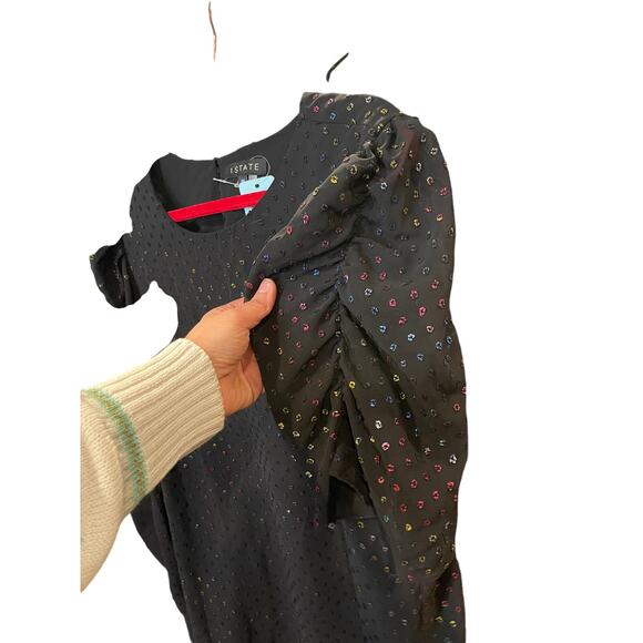 1.STATE shimmer rainbow dotted blouse - Picture 3 of 4